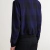 Checked Twill Varsity Jacket - BK Checked Twill Varsity Jacket - BK