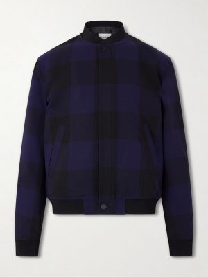 Checked Twill Varsity Jacket Checked Twill Varsity Jacket