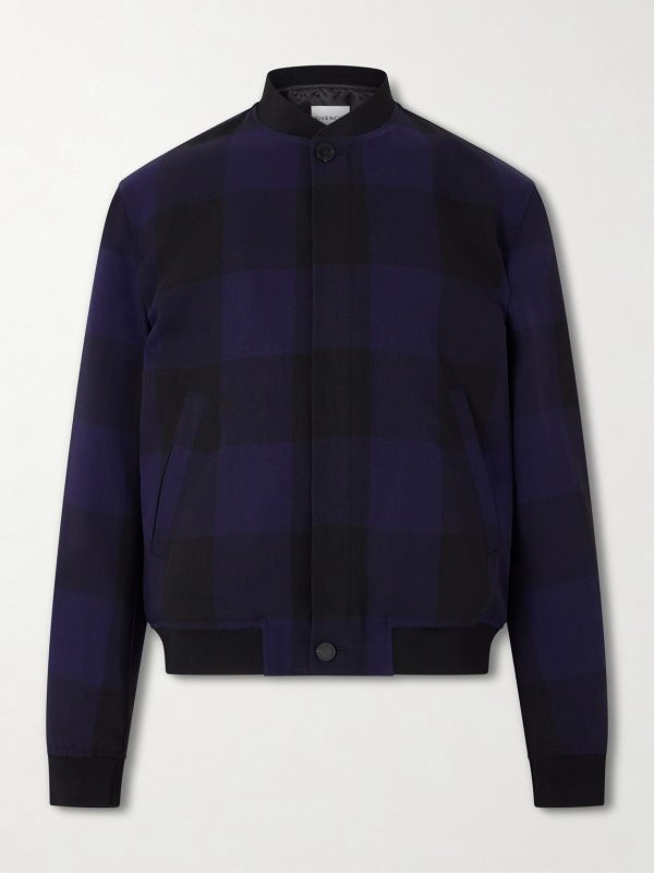 Checked Twill Varsity Jacket Checked Twill Varsity Jacket