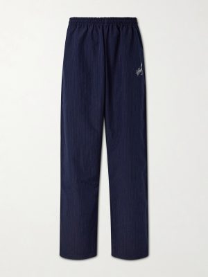 Ruff Rider Straight-Leg Logo-Embroidered Shell Track Pants