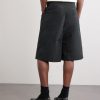 Chilango Straight-Leg Pleated Woven Bermuda Shorts - BK Chilango Straight-Leg Pleated Woven Bermuda Shorts - BK