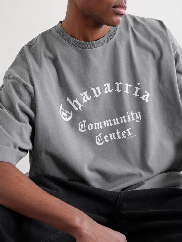Chavarria Logo-Print Cotton-Jersey T-Shirt - CU Chavarria Logo-Print Cotton-Jersey T-Shirt - CU