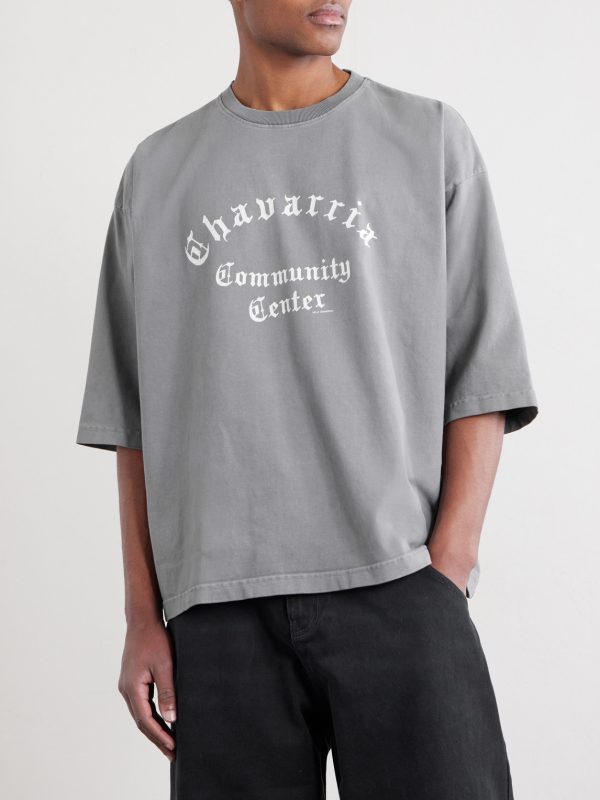 Chavarria Logo-Print Cotton-Jersey T-Shirt - FR Chavarria Logo-Print Cotton-Jersey T-Shirt - FR