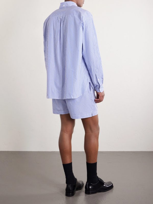 Veterano Striped Cotton-Blend Shirt - BK Veterano Striped Cotton-Blend Shirt - BK