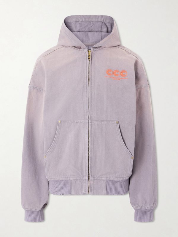 Juggernaut Logo-Embroidered Denim Zip-Up Hoodie Juggernaut Logo-Embroidered Denim Zip-Up Hoodie