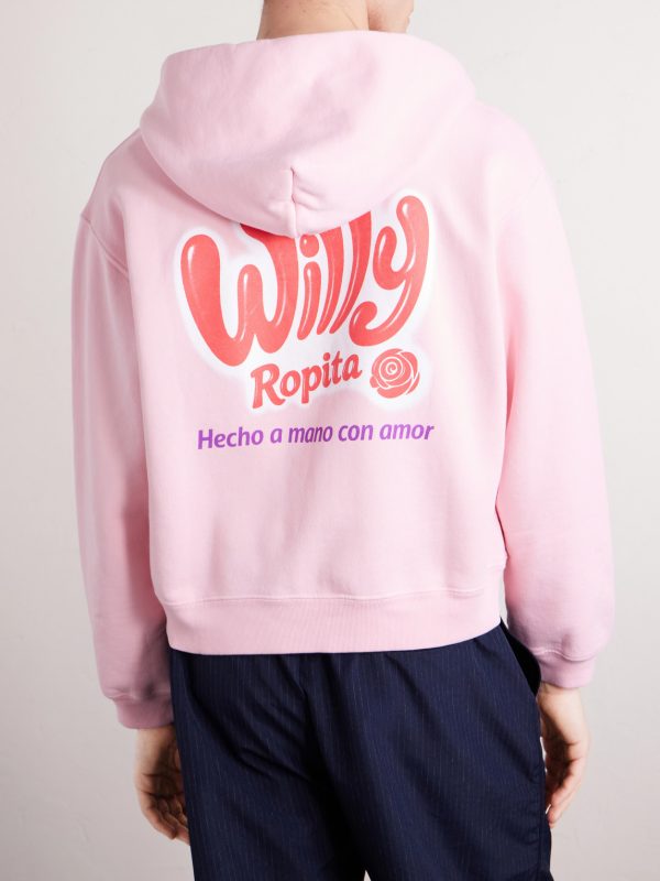 Willy Ropita Logo-Print Cotton-Jersey Zip-Up Hoodie - BK