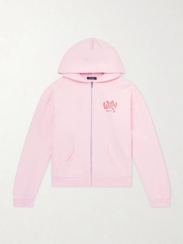 Willy Ropita Logo-Print Cotton-Jersey Zip-Up Hoodie