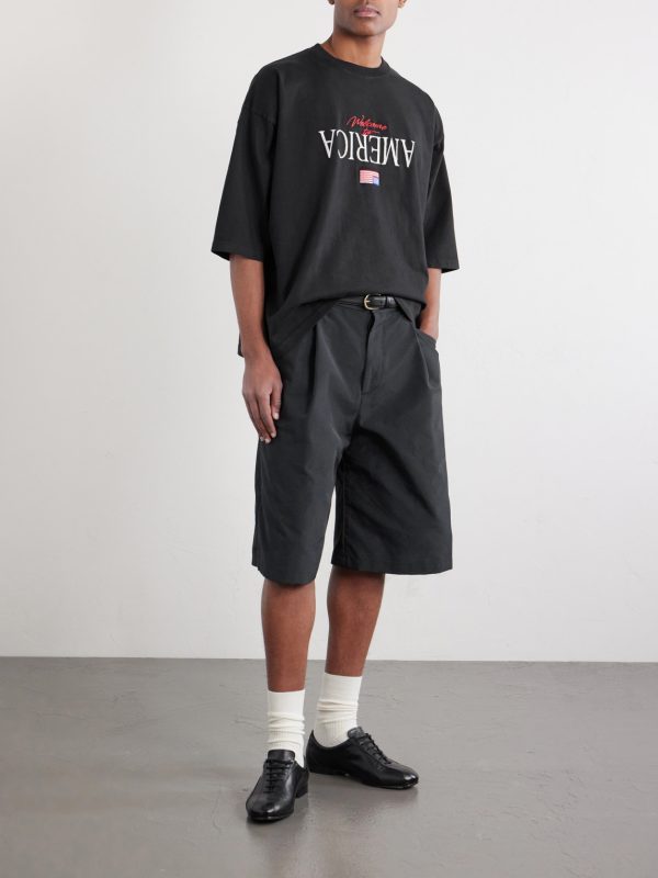 Welcome To America Logo-Embroidered Cotton-Jersey T-Shirt - OU