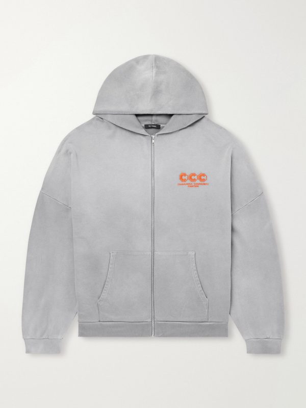 Logo-Embroidered Cotton-Jersey Zip-Up Hoodie Logo-Embroidered Cotton-Jersey Zip-Up Hoodie