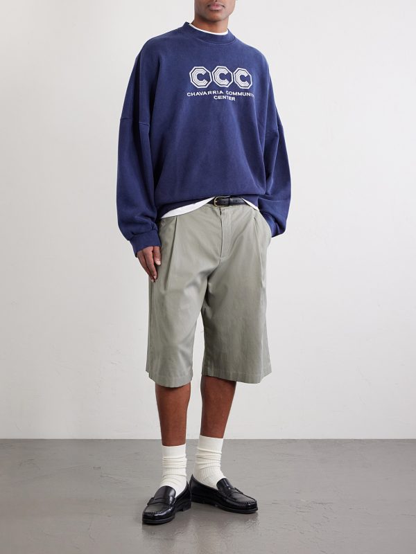 Hooligan Logo-Embroidered Cotton-Jersey Sweatshirt - OU Hooligan Logo-Embroidered Cotton-Jersey Sweatshirt - OU