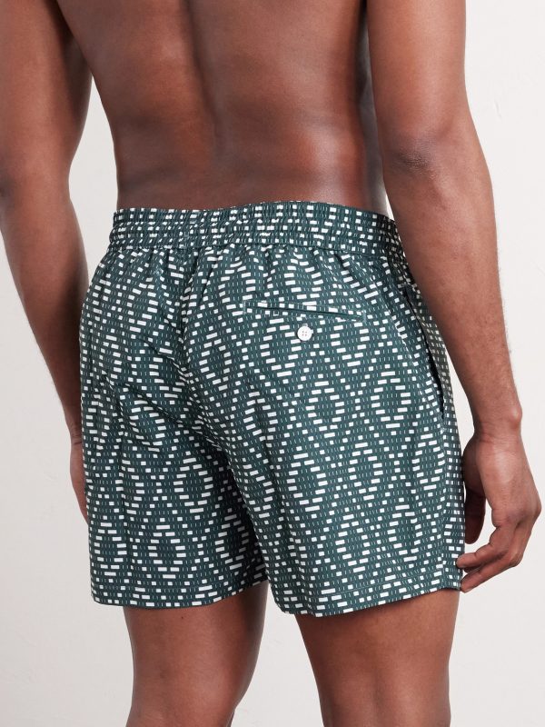 Rio Straight-Leg Mid-Length Printed Recycled Swim Shorts - BK Rio Straight-Leg Mid-Length Printed Recycled Swim Shorts - BK