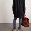 Double-Breasted Shearling Coat - BK