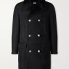 Double-Breasted Shearling Coat