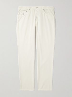 Slim-Fit Cotton-Corduroy Trousers