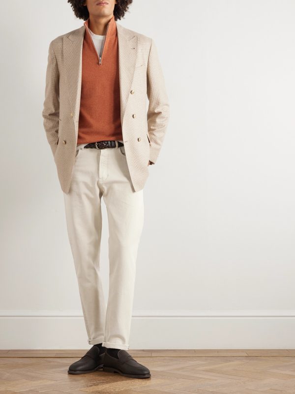 Slim-Fit Cotton-Corduroy Trousers - OU Slim-Fit Cotton-Corduroy Trousers - OU