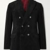 Double-Breasted Cotton-Blend Corduroy Suit Jacket