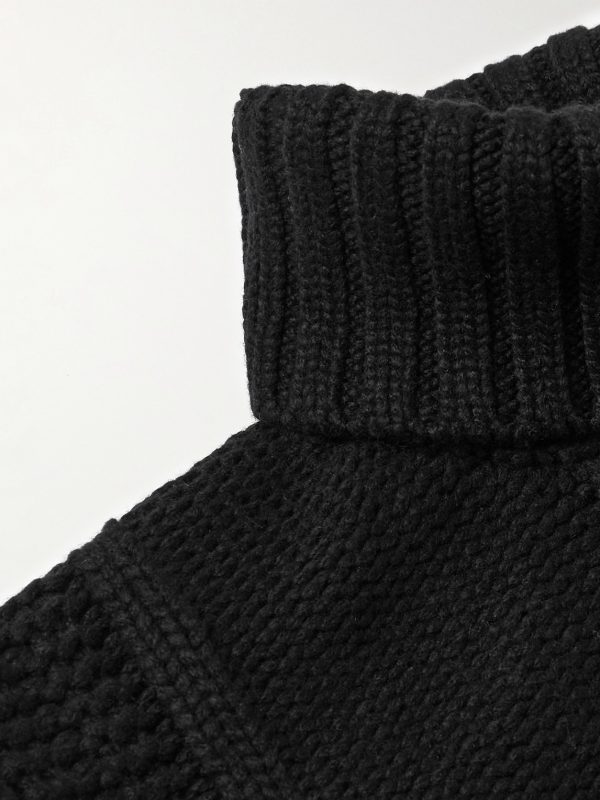 Intarsia Cashmere Rollneck Sweater - CU Intarsia Cashmere Rollneck Sweater - CU