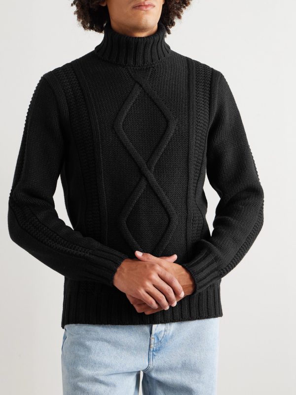 Intarsia Cashmere Rollneck Sweater - FR Intarsia Cashmere Rollneck Sweater - FR