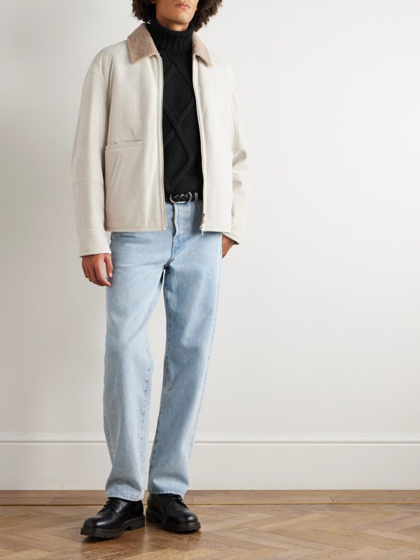 Intarsia Cashmere Rollneck Sweater - OU Intarsia Cashmere Rollneck Sweater - OU