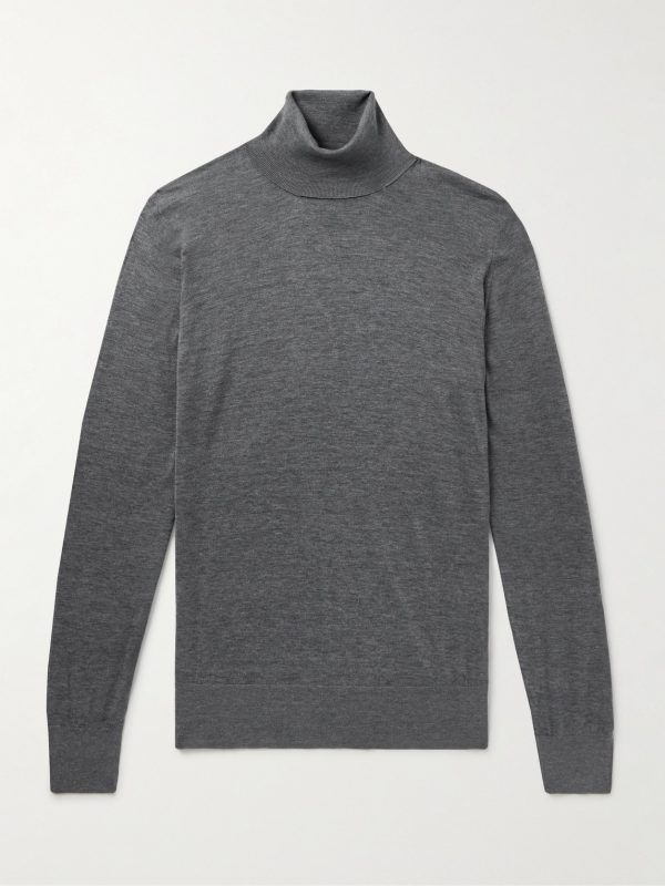 Silk and Cotton-Blend Rollneck Sweater Silk and Cotton-Blend Rollneck Sweater