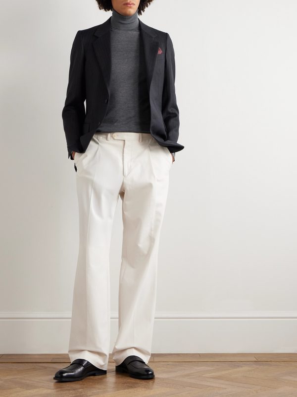 Silk and Cotton-Blend Rollneck Sweater - OU Silk and Cotton-Blend Rollneck Sweater - OU