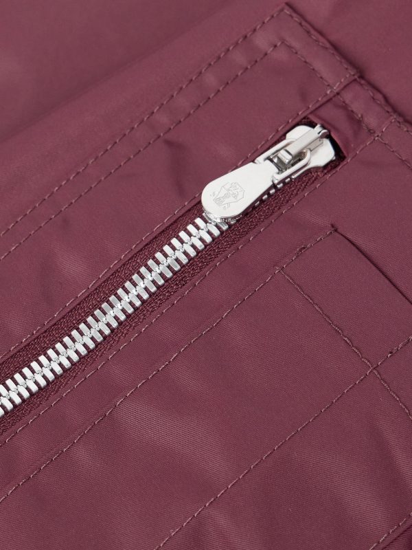 Padded Cashmere-Trimmed Shell Bomber Jacket - E1 Padded Cashmere-Trimmed Shell Bomber Jacket - E1