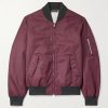 Padded Cashmere-Trimmed Shell Bomber Jacket Padded Cashmere-Trimmed Shell Bomber Jacket