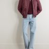 Padded Cashmere-Trimmed Shell Bomber Jacket - OU Padded Cashmere-Trimmed Shell Bomber Jacket - OU