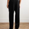 Tapered Pleated Stretch Cotton and Cashmere-Blend Corduroy Trousers - BK Tapered Pleated Stretch Cotton and Cashmere-Blend Corduroy Trousers - BK