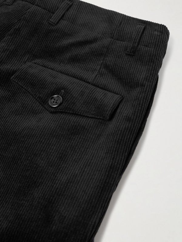 Tapered Pleated Stretch Cotton and Cashmere-Blend Corduroy Trousers - CU Tapered Pleated Stretch Cotton and Cashmere-Blend Corduroy Trousers - CU