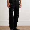 Tapered Pleated Stretch Cotton and Cashmere-Blend Corduroy Trousers - FR Tapered Pleated Stretch Cotton and Cashmere-Blend Corduroy Trousers - FR