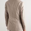 Striped Cashmere and Silk-Blend Suit Jacket - BK Striped Cashmere and Silk-Blend Suit Jacket - BK