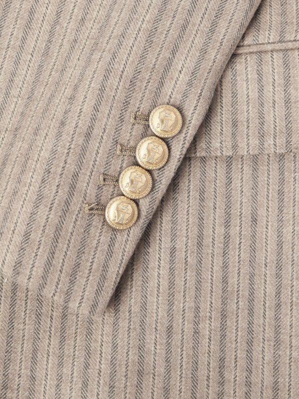 Striped Cashmere and Silk-Blend Suit Jacket - CU Striped Cashmere and Silk-Blend Suit Jacket - CU