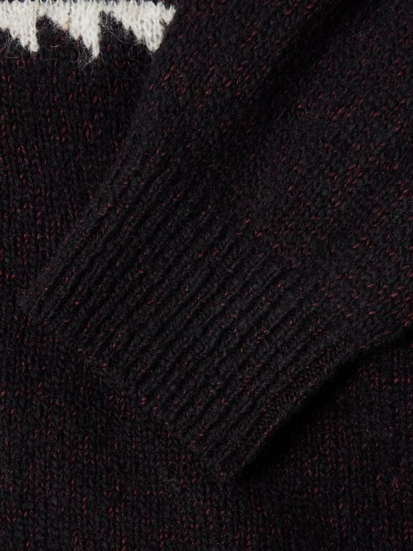 Shawl-Collar Belted Jacquard-Knit Wool, Silk and Cashmere-Blend Cardigan - E1 Shawl-Collar Belted Jacquard-Knit Wool, Silk and Cashmere-Blend Cardigan - E1