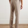 Straight-Leg Pleated Puppytooth Cashmere and Silk-Blend Suit Trousers - BK Straight-Leg Pleated Puppytooth Cashmere and Silk-Blend Suit Trousers - BK