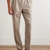Straight-Leg Pleated Puppytooth Cashmere and Silk-Blend Suit Trousers - FR Straight-Leg Pleated Puppytooth Cashmere and Silk-Blend Suit Trousers - FR
