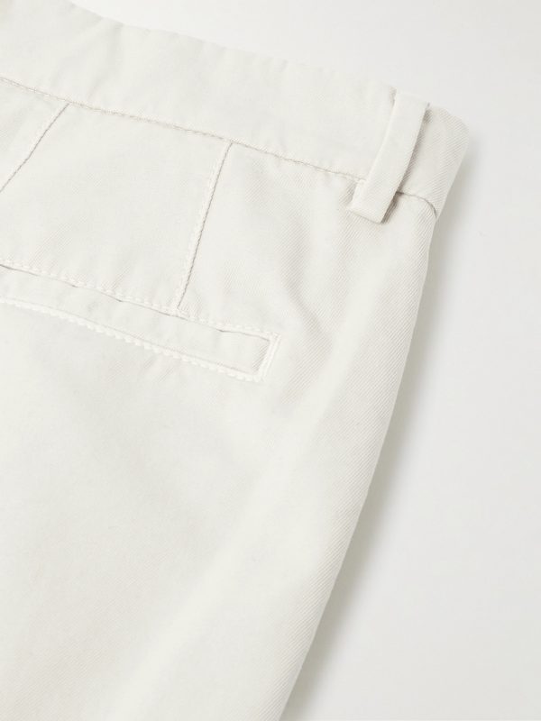 Straight-Leg Pleated Cotton Trousers - CU Straight-Leg Pleated Cotton Trousers - CU