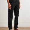 Tapered Pleated Cotton-Corduroy Trousers - FR