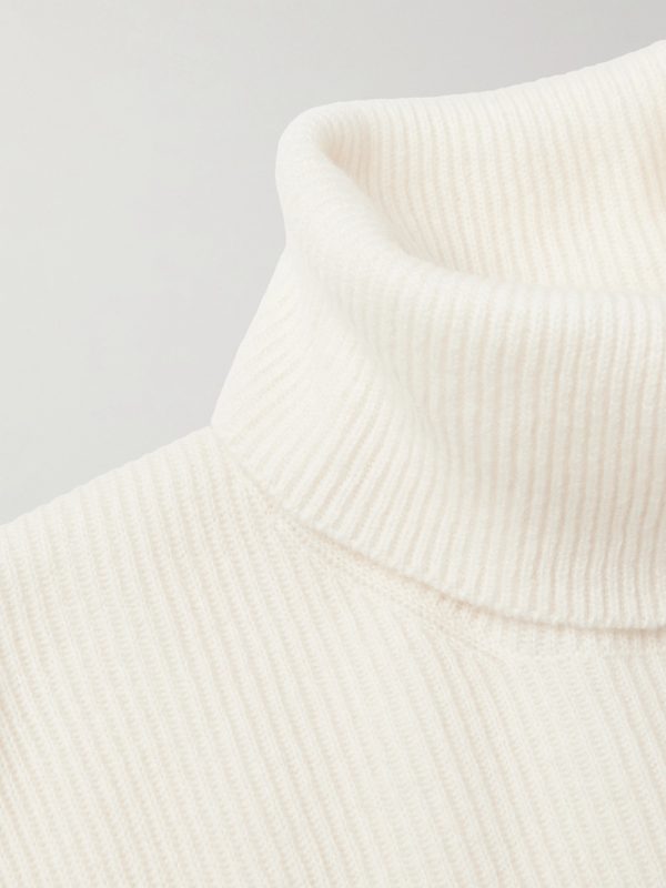 Ribbed Cashmere Rollneck Sweater - CU