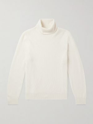 Ribbed Cashmere Rollneck Sweater Ribbed Cashmere Rollneck Sweater