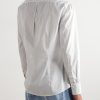 Slim-Fit Button-Down Collar Pinstriped Cotton-Poplin Shirt - BK Slim-Fit Button-Down Collar Pinstriped Cotton-Poplin Shirt - BK