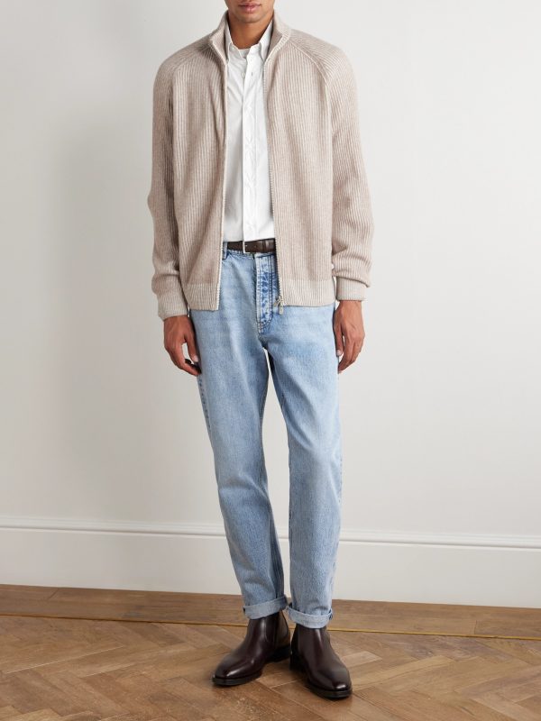 Slim-Fit Button-Down Collar Pinstriped Cotton-Poplin Shirt - OU Slim-Fit Button-Down Collar Pinstriped Cotton-Poplin Shirt - OU