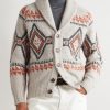 Shawl-Collar Jacquard-Knit Alpaca-Blend Cardigan - FR Shawl-Collar Jacquard-Knit Alpaca-Blend Cardigan - FR