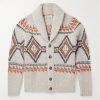 Shawl-Collar Jacquard-Knit Alpaca-Blend Cardigan Shawl-Collar Jacquard-Knit Alpaca-Blend Cardigan