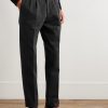 Straight-Leg Pleated Cotton-Corduroy Trousers - FR Straight-Leg Pleated Cotton-Corduroy Trousers - FR