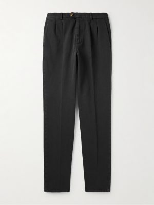 Straight-Leg Pleated Cotton-Corduroy Trousers Straight-Leg Pleated Cotton-Corduroy Trousers