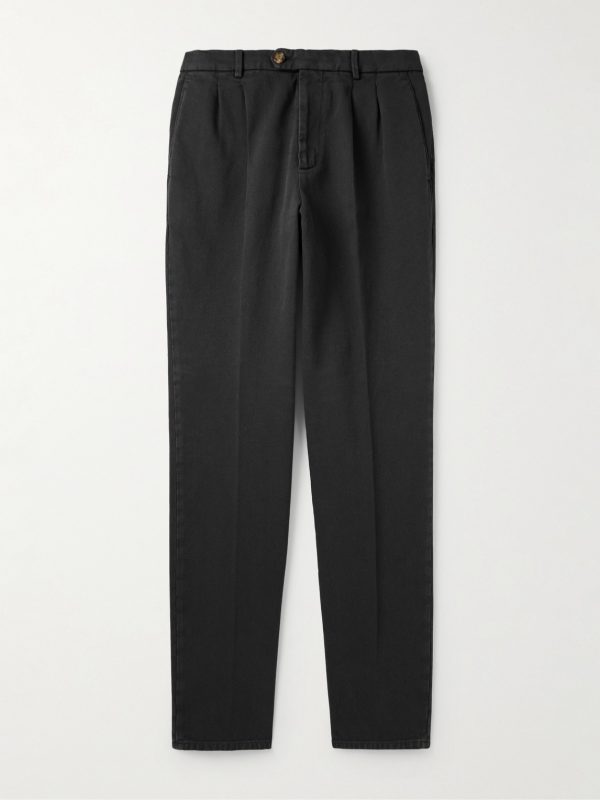 Straight-Leg Pleated Cotton-Corduroy Trousers Straight-Leg Pleated Cotton-Corduroy Trousers