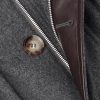 Cappotto Belted Leather-Trimmed Wool Field Jacket - CU Cappotto Belted Leather-Trimmed Wool Field Jacket - CU
