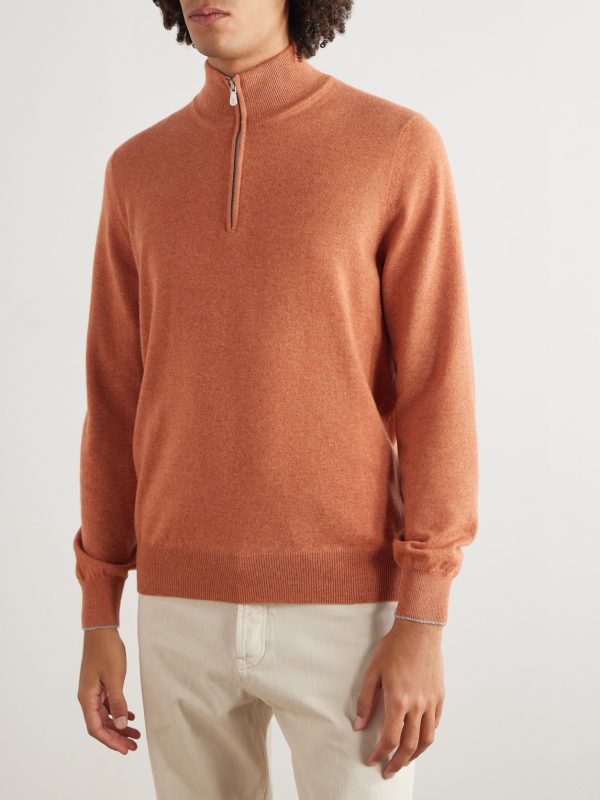 Cashmere Half-Zip Sweater - FR