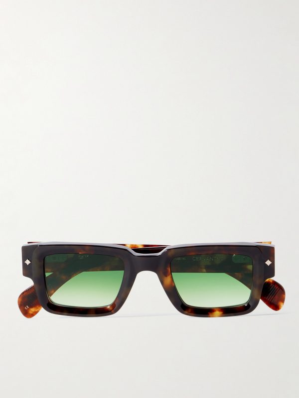 Cervantes Square-Frame Tortoiseshell Acetate Sunglasses